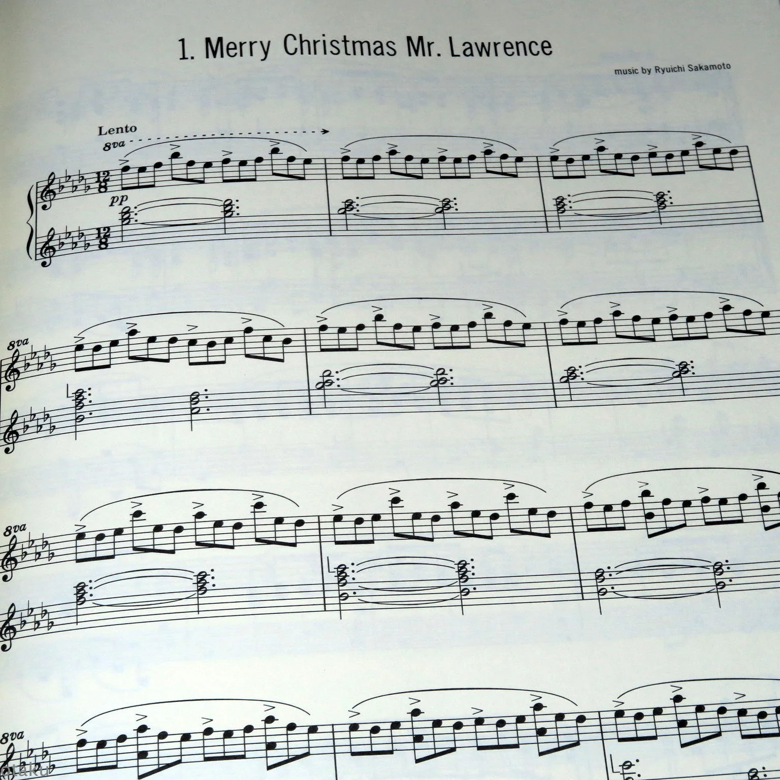 Avec Piano Merry Christmas Mr Lawrence Ryuichi Sakamoto Score - Image 4