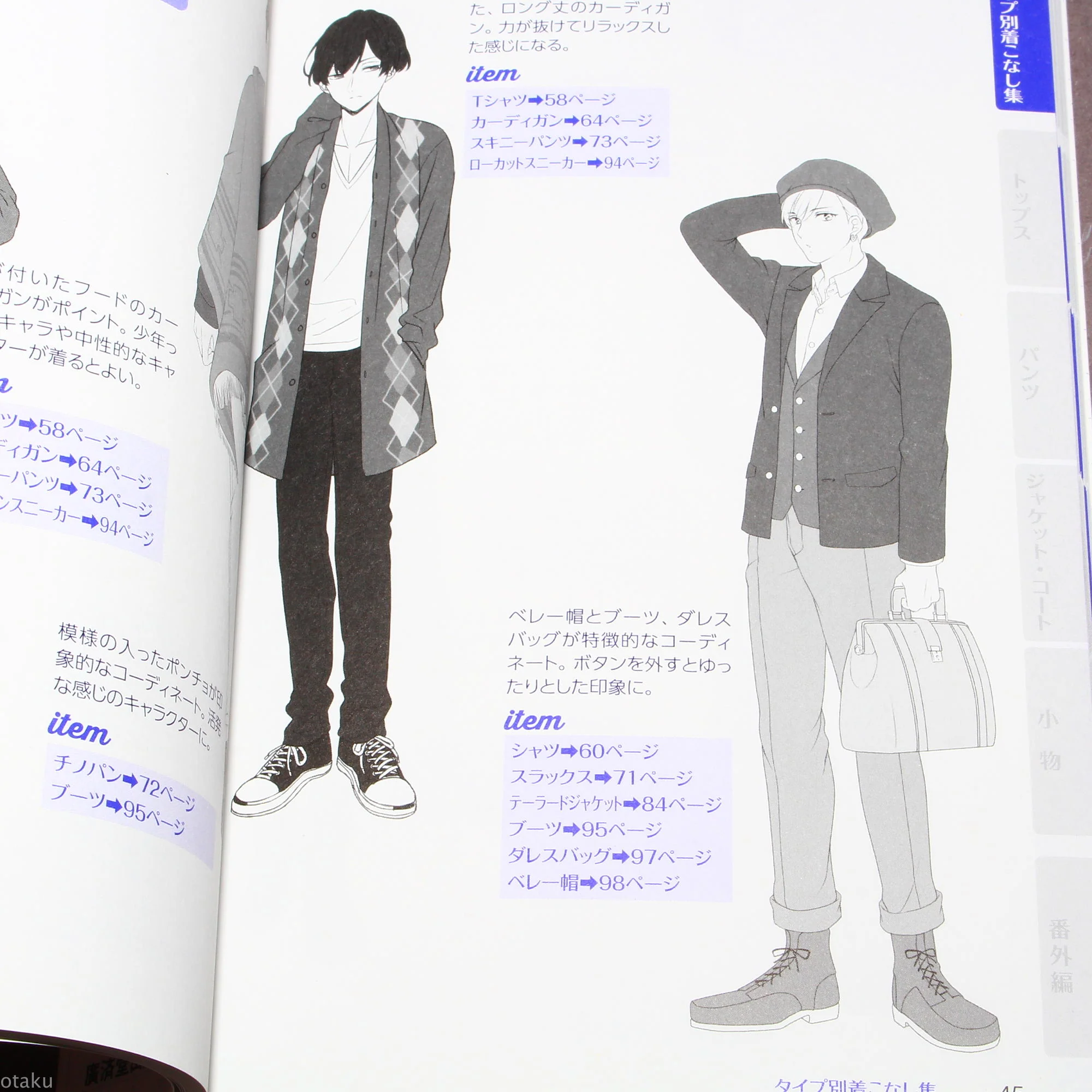 Manga Characters Clothing Illustration Collection - Boys Style - Image 4