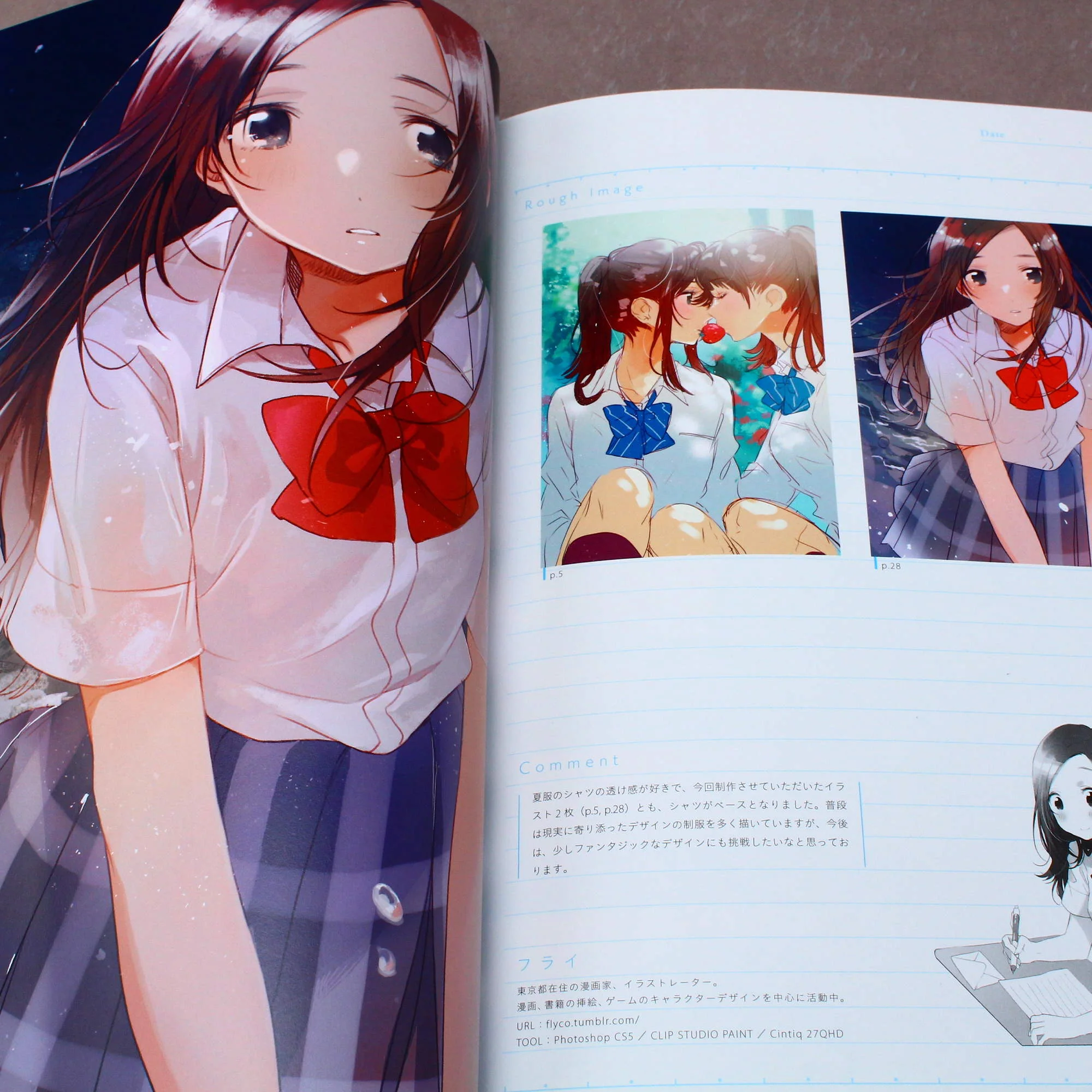 School Girls Illustrations - Japan Art Book - Image 7
