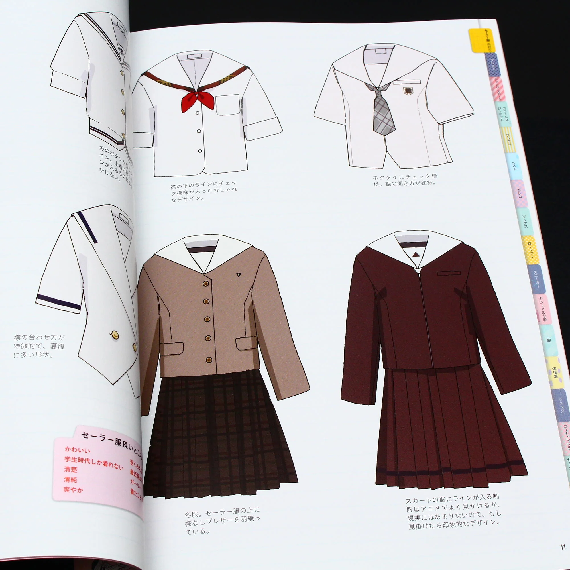 Schoolgirls Uniforms and Accessories - Illustration Art Book - Image 6
