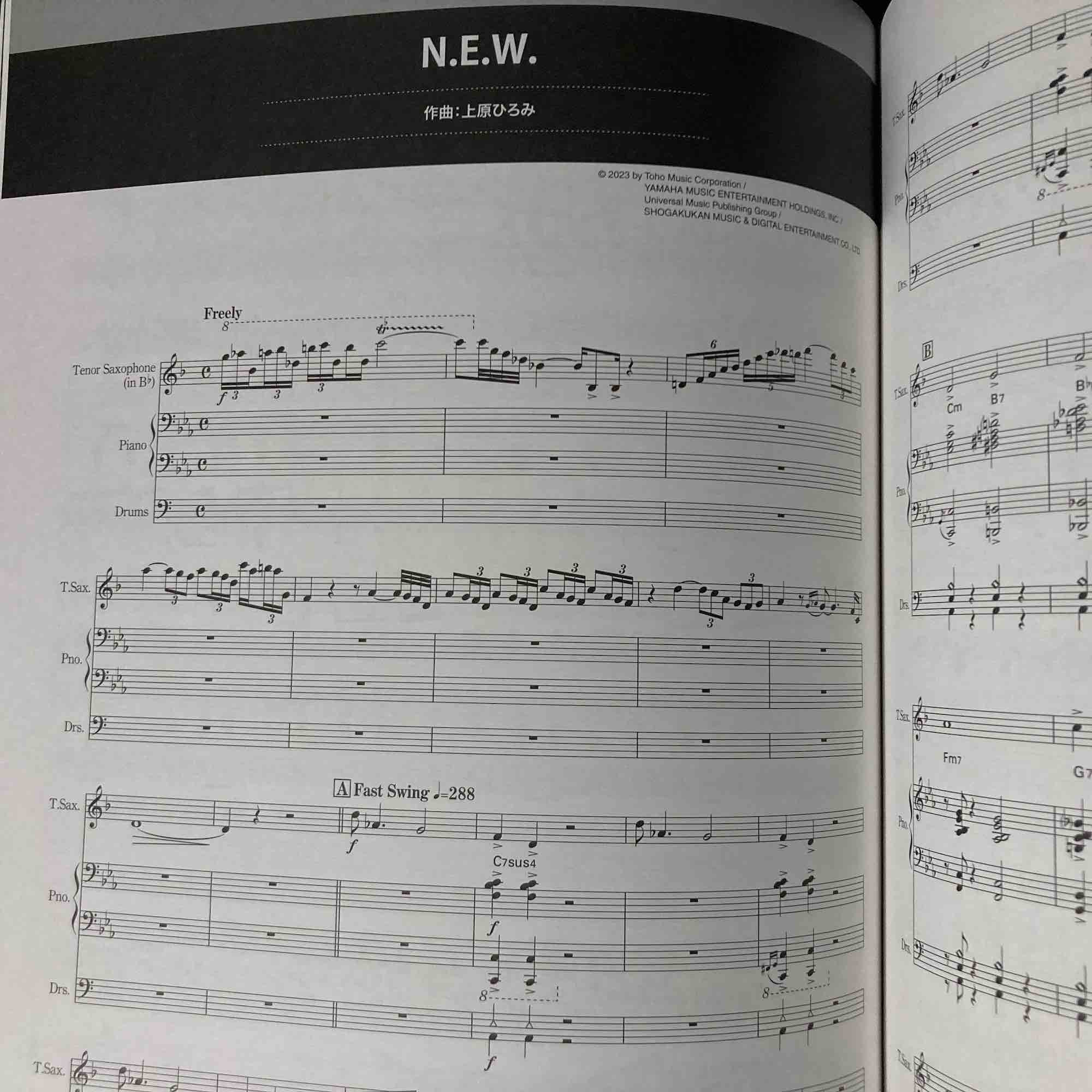 BLUE GIANT Piano Saxophone Sheet Music Score - Image 2