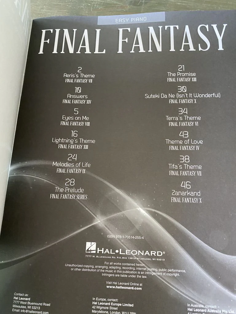 Final Fantasy Easy Piano Songbook - Image 2